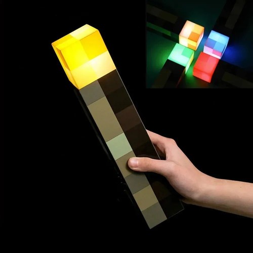 Minecraft game torch lamp led - minecraft,