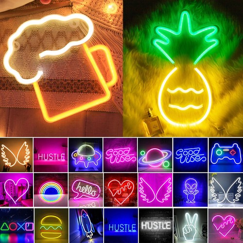 Led neon sign light - moon, night