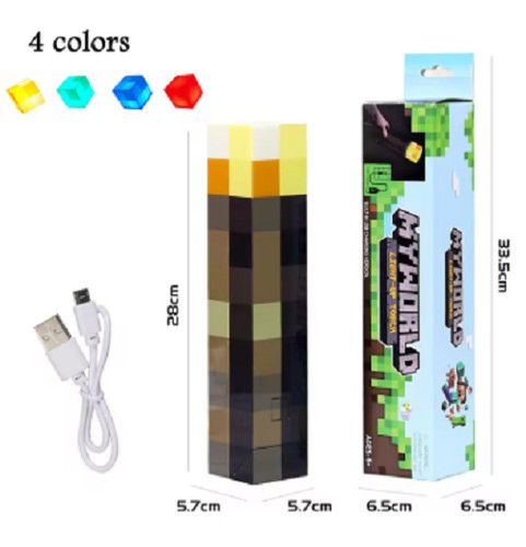 Minecraft game torch lamp led - game,